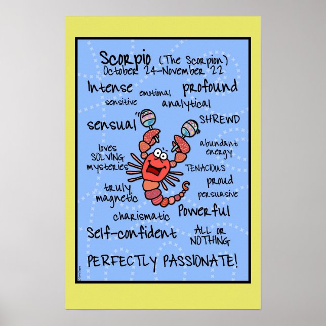 Scorpio wordcloud poster (Frente)