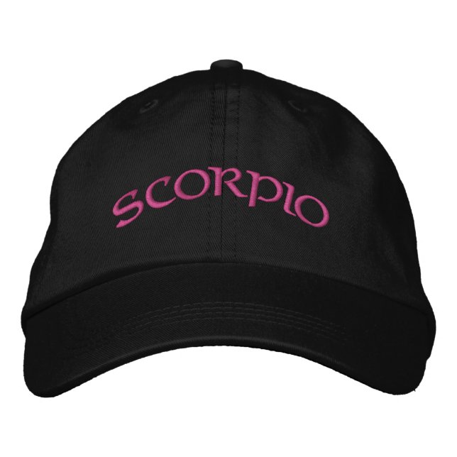 Scorpio Zodiac Boné Preto/Magenta (Frente)