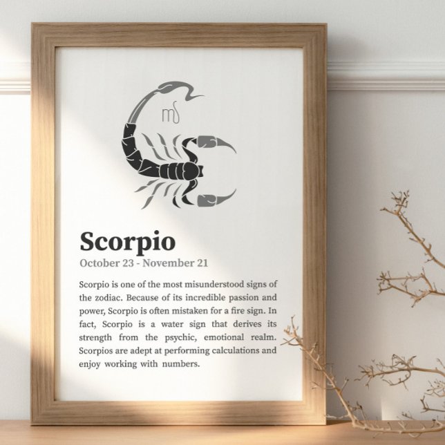 Scorpio Zodiac - poster (Scorpio Zodiac Sign Wall Poster)