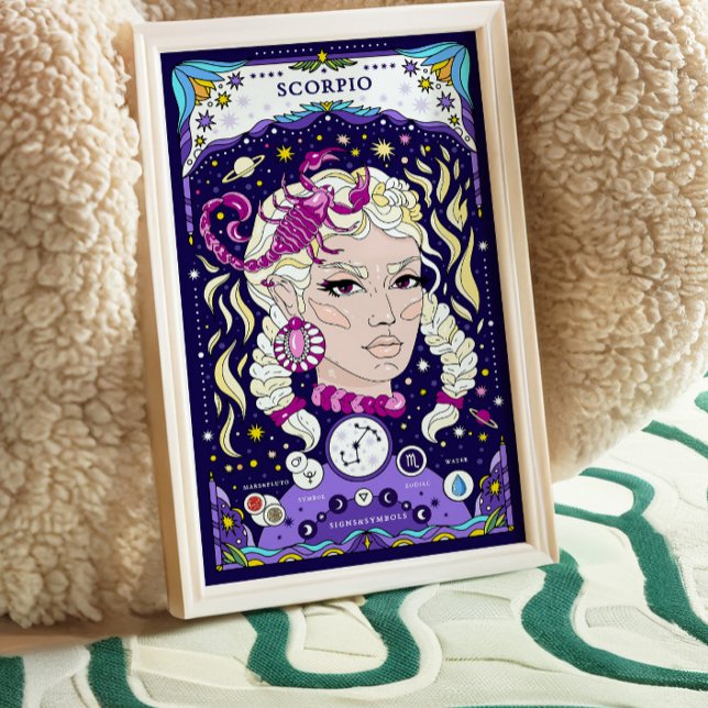 Scorpio Zodiac Sinal Poster - Intensa e Água (Criador carregado)