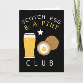 Scotch Egg e um Cartão de Saudação Pint Club