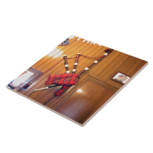 Scotland Bagpipe Tartan Xadrez Instrumento Musical