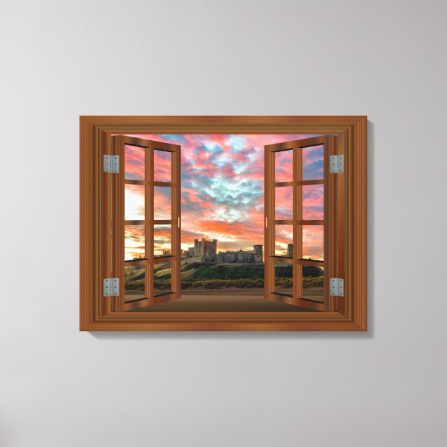 Scotland Castle Fab Legal Sunset Canvas Print (Frente)