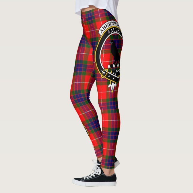 Scotstee Clan Abernethy Crest Tartan Women Legging (Esquerda)