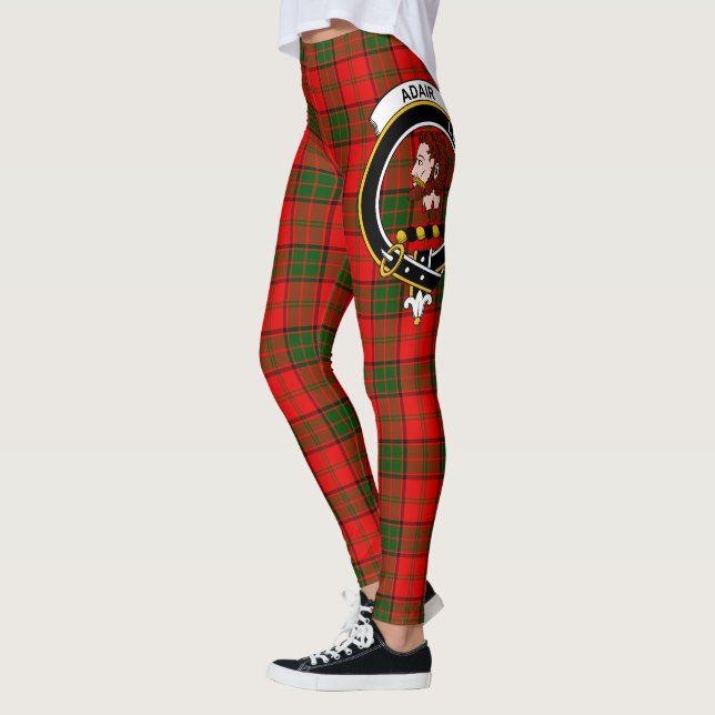 Scotstee Clan Adair Crest Tartan Women Leggings (Esquerda)