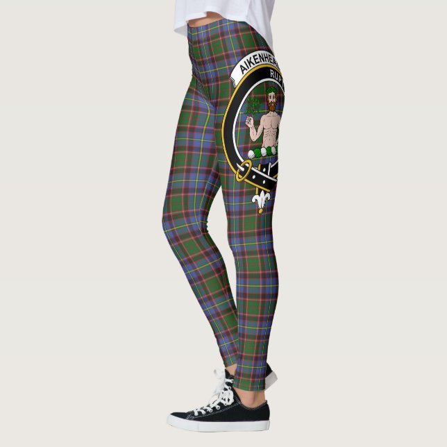 Scotstee Clan Aikenhead Crest Tartan Women Legging (Esquerda)