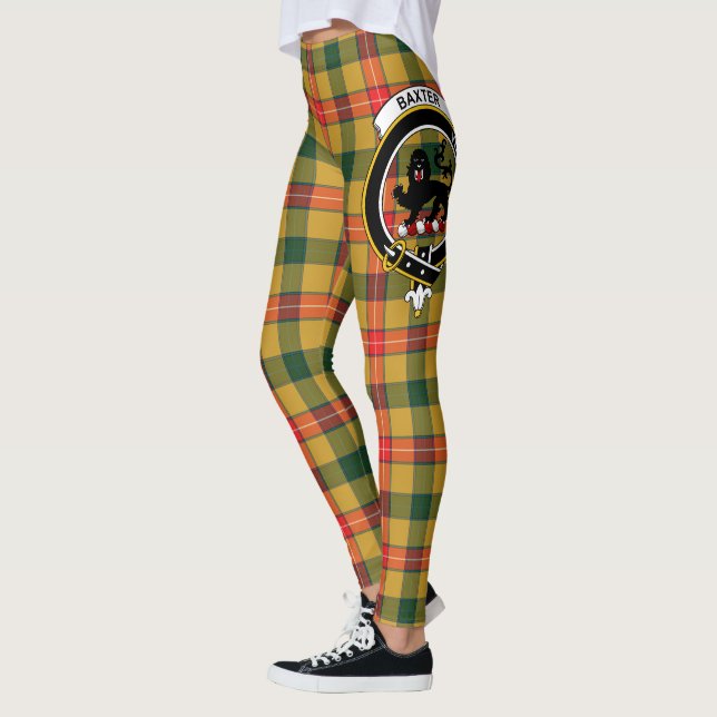 Scotstee Clan Baxter Crest Tartan Women Leggings (Esquerda)