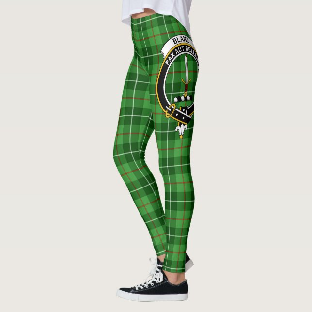 Scotstee Clan Blane Crest Tartan Women Leggings (Esquerda)