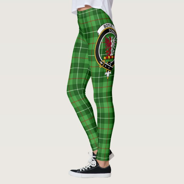 Scotstee Clan Boyle Crest Tartan Women Leggings (Esquerda)