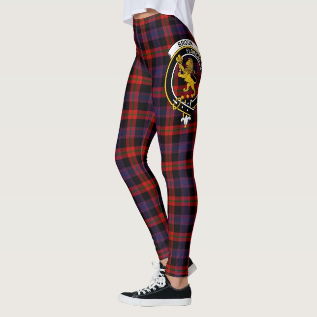 Scotstee Clan Broun Crest Tartan Women Leggings (Esquerda)