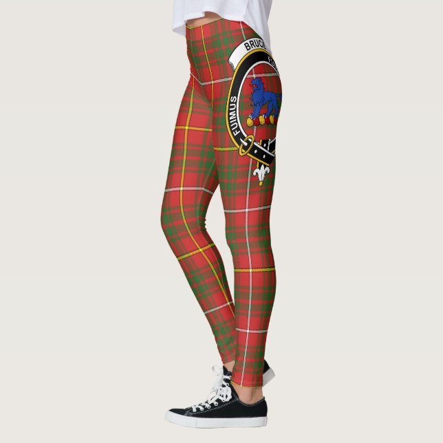 Scotstee Clan Bruce Crest Tartan Women Leggings (Esquerda)
