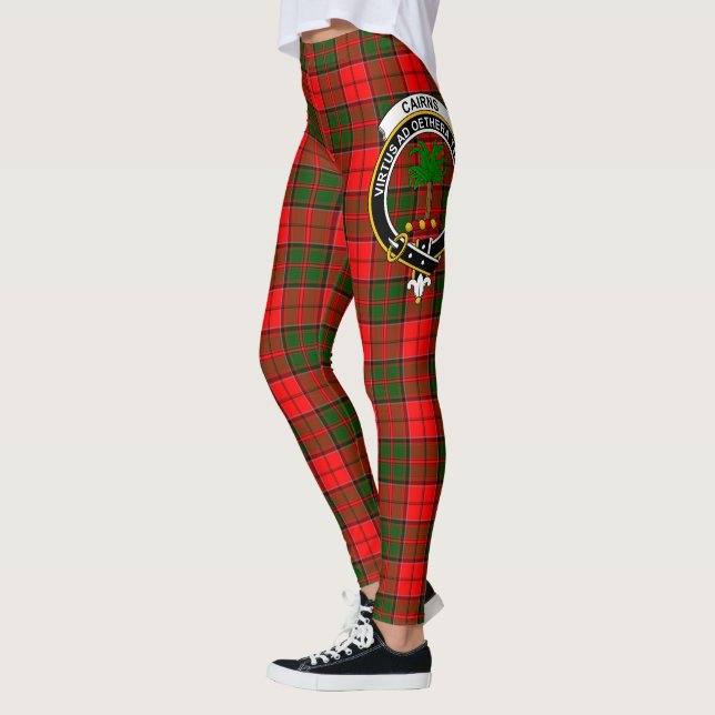 Scotstee Clan Cairns Crest Tartan Women Leggings (Esquerda)
