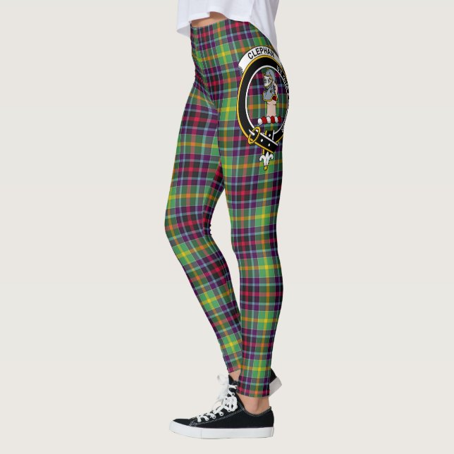 Scotstee Clan Clephane Crest Tartan Women Leggings (Esquerda)