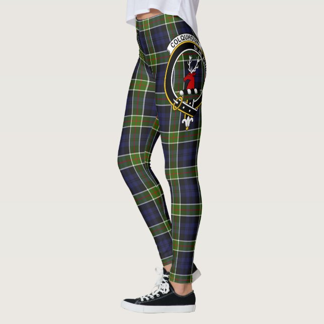 Scotstee Clan Colquhoun Crest Tartan Women Legging (Esquerda)