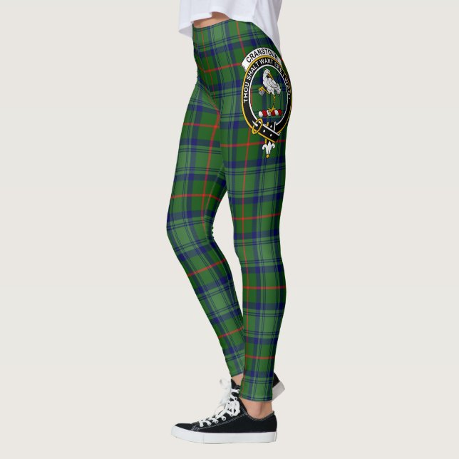 Scotstee Clan Cranstoun Crest Tartan Women Legging (Esquerda)