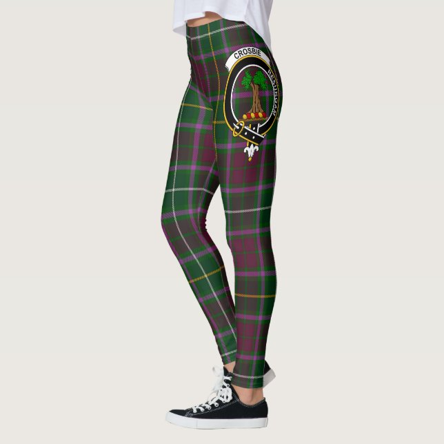 Scotstee Clan Crosbie Crest Tartan Women Leggings (Esquerda)
