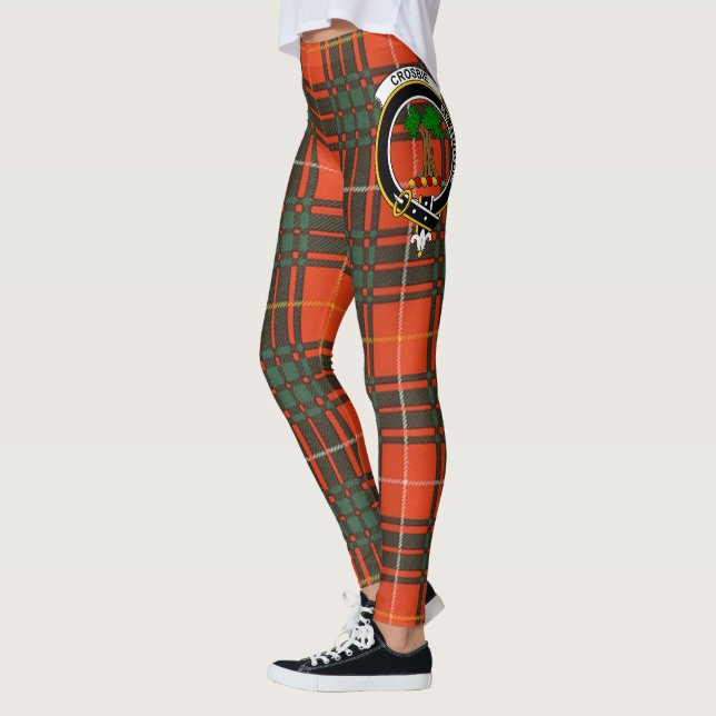 Scotstee Clan Crosby Crest Tartan Women Leggings (Esquerda)