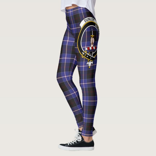 Scotstee Clan Dunlop Crest Tartan Women Leggings (Esquerda)