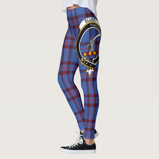 Scotstee Clan Elliot Crest Tartan Women Leggings (Esquerda)