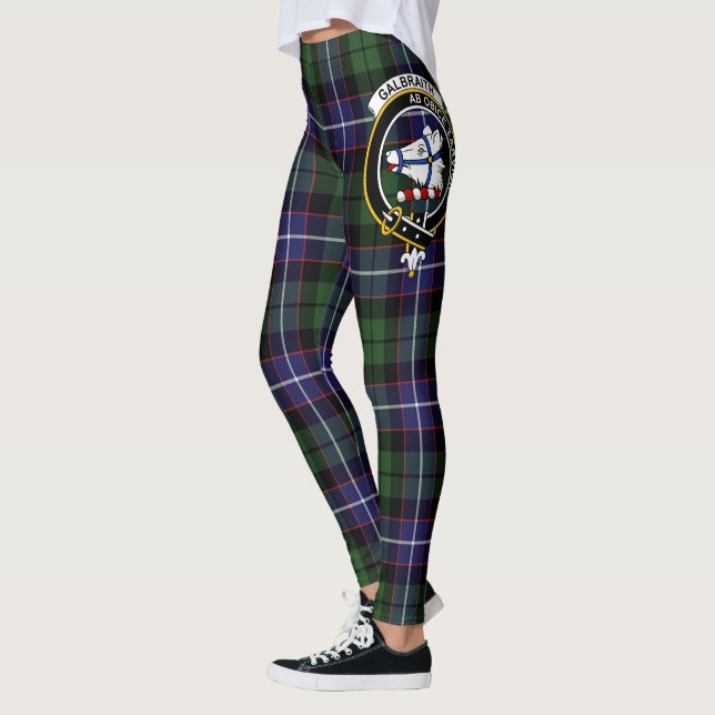 Scotstee Clan Galbraith Crest Tartan Women Legging (Esquerda)
