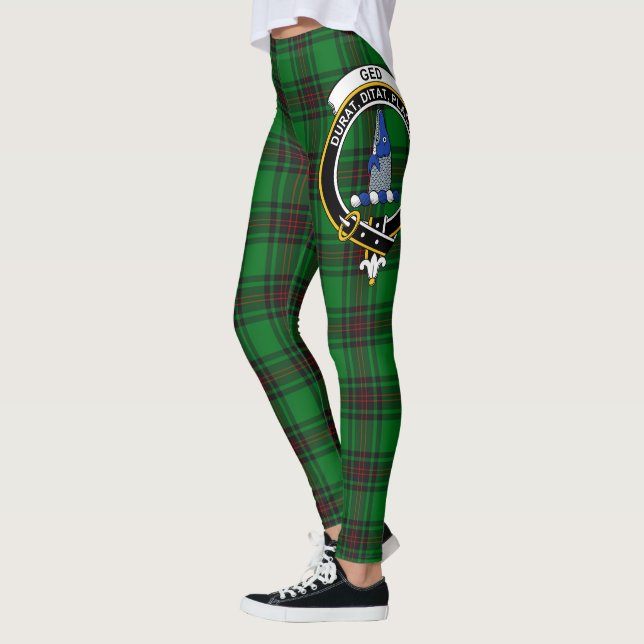 Scotstee Clan Ged Crest Tartan Women Leggings (Esquerda)