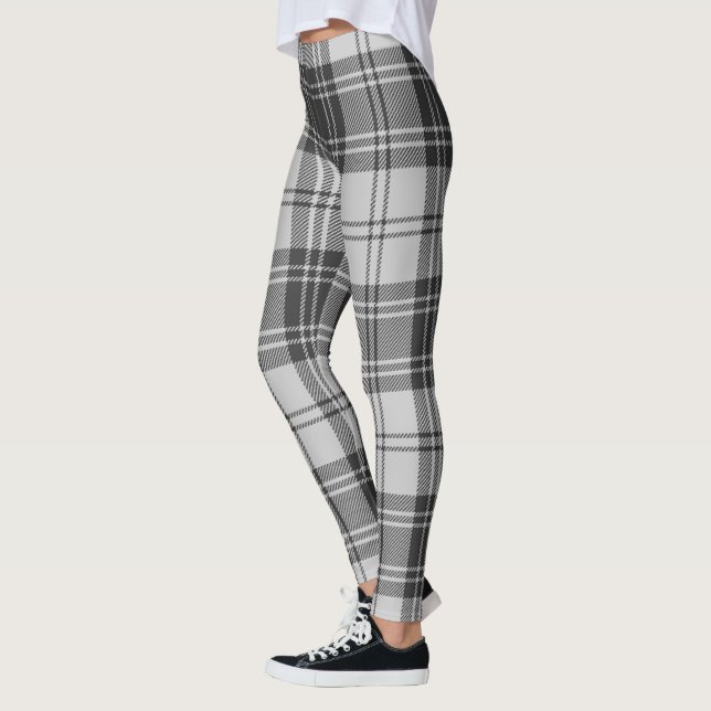 Scotstee Clan Glen Cinza Tartan Women Leggings (Esquerda)