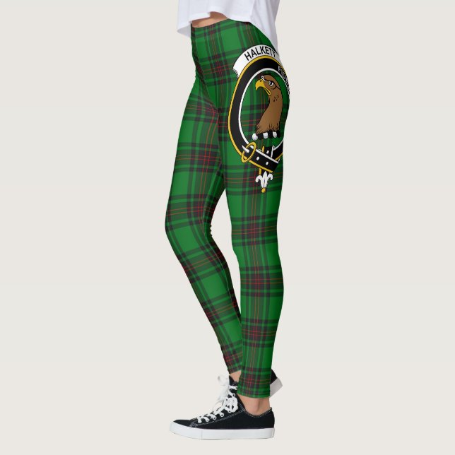 Scotstee Clan Halkett Crest Tartan Women Leggings (Esquerda)
