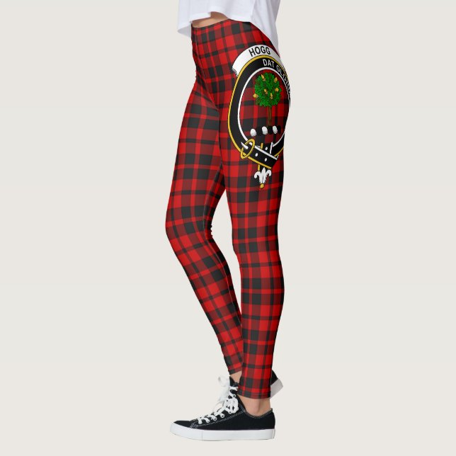 Scotstee Clan Hogg Crest Tartan Women Leggings (Esquerda)