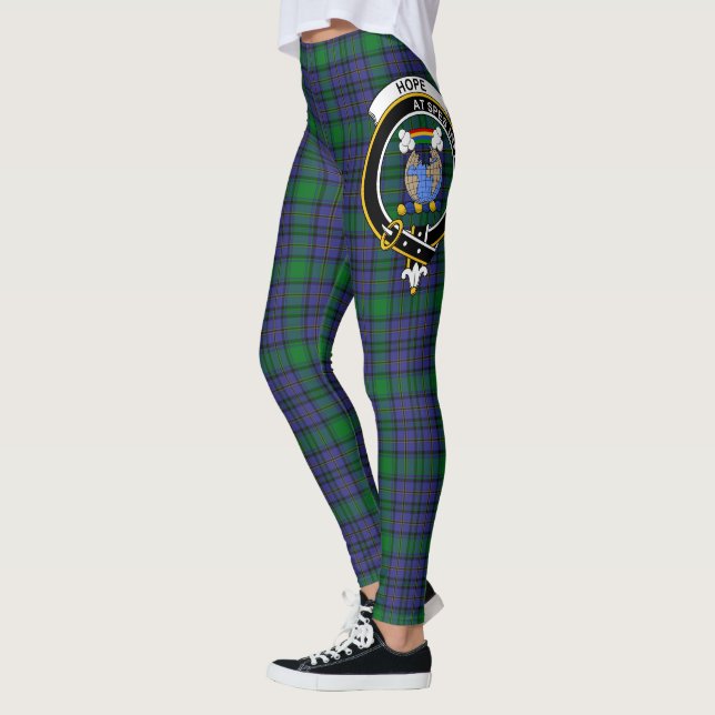 Scotstee Clan Hope Crest Tartan Women Leggings (Esquerda)