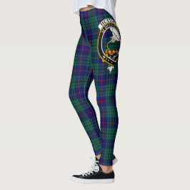 Scotstee Clan Hutton Crest Tartan Women Leggings