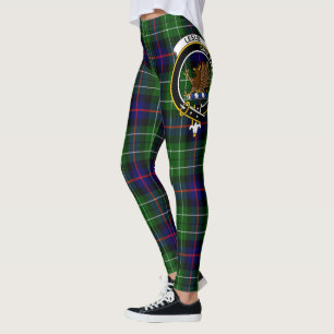 Scotstee Clan Leslie Crest Tartan Women Leggings