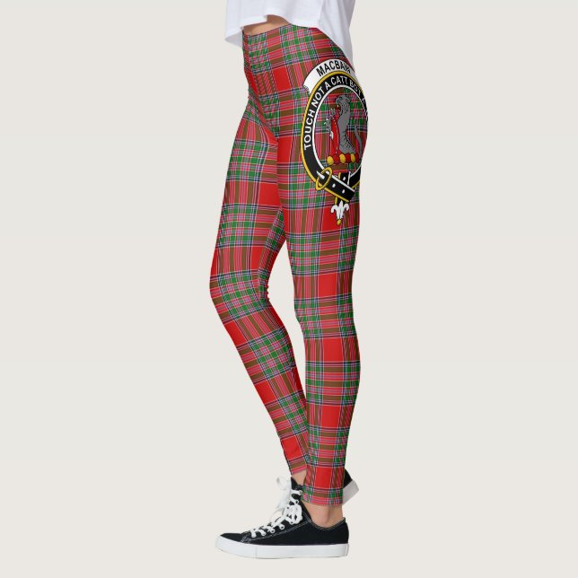 Scotstee Clan MacBain Crest Tartan Women Leggings (Esquerda)