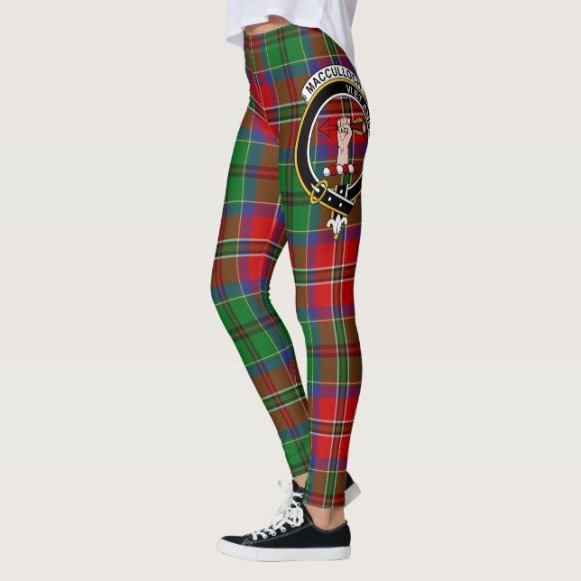 Scotstee Clan McCulloch Crest Tartan Women Legging (Esquerda)