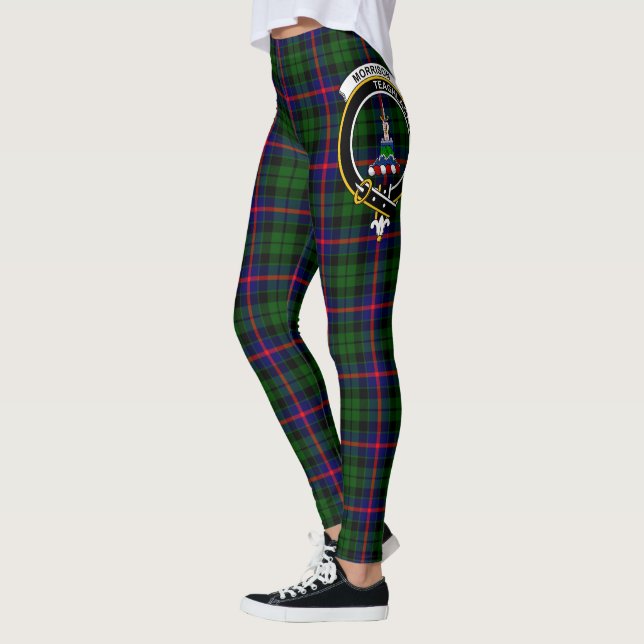 Scotstee Clan Morrison Crest Tartan Women Leggings (Esquerda)