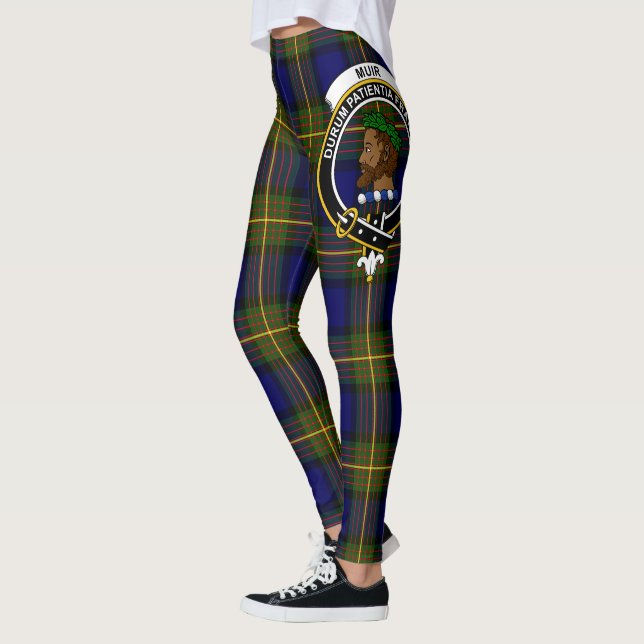 Scotstee Clan Muir Crest Tartan Women Leggings (Esquerda)