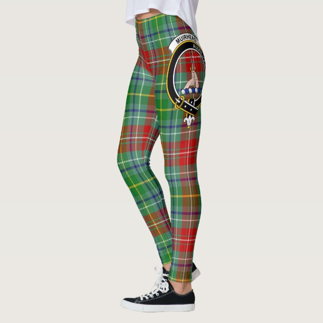 Scotstee Clan Muirhead Crest Tartan Women Leggings (Esquerda)