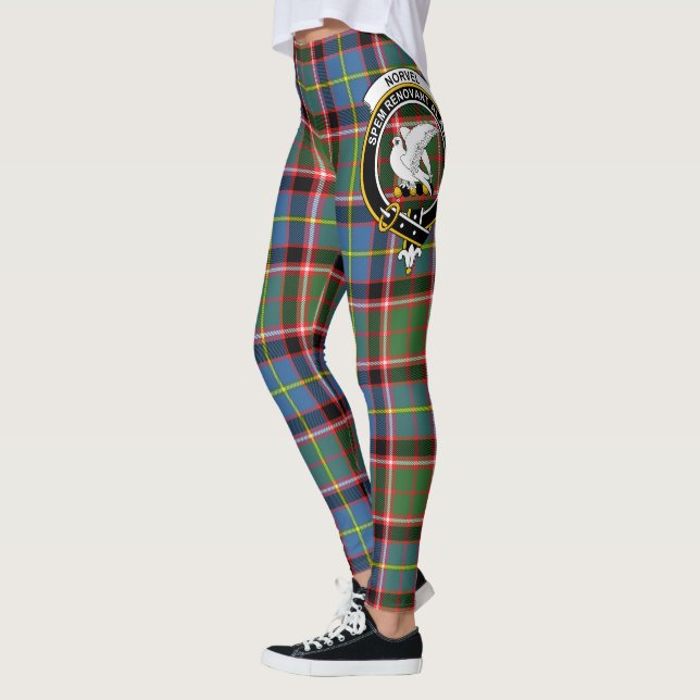 Scotstee Clan Norvel Crest Tartan Women Leggings (Esquerda)