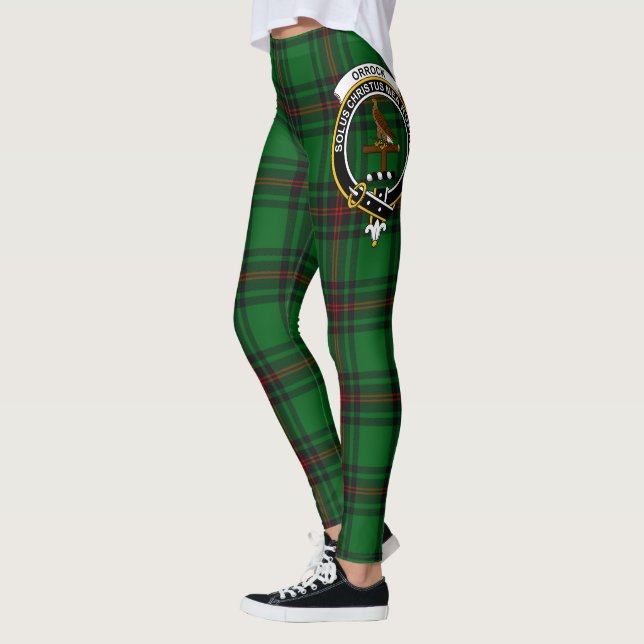Scotstee Clan Orrock Crest Tartan Women Leggings (Esquerda)