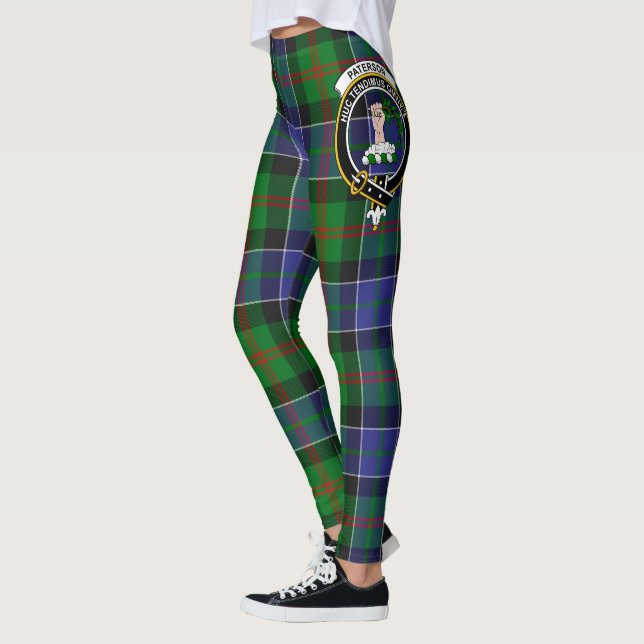 Scotstee Clan Paterson Crest Tartan Women Leggings (Esquerda)