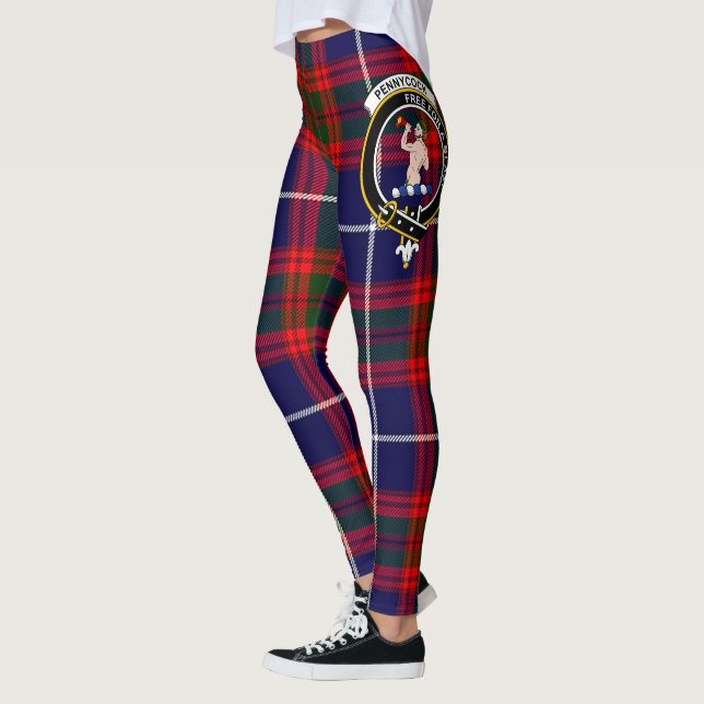 Scotstee Clan Pennycook Crest Tartan Women Legging (Esquerda)