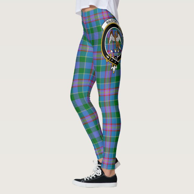 Scotstee Clan Ralston Crest Tartan Women Leggings (Esquerda)