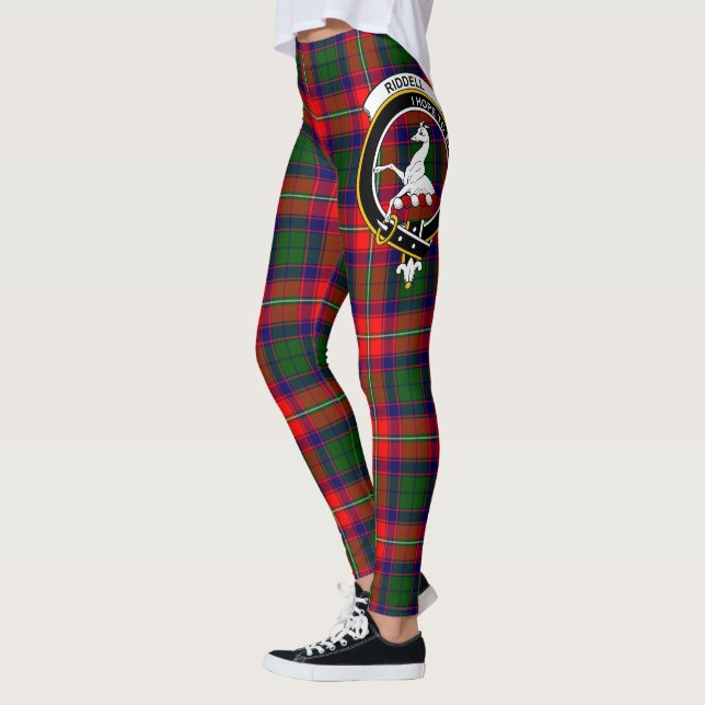 Scotstee Clan Riddell Crest Tartan Women Leggings (Esquerda)