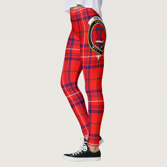 Scotstee Clan Rosa Crest Tartan Women Leggings (Esquerda)