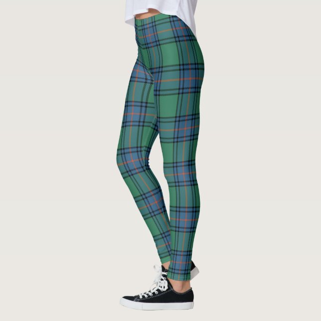 Scotstee Clan Shaw Antiga Tartan Women Leggings (Esquerda)