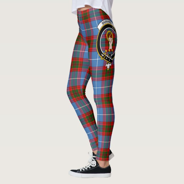 Scotstee Clan Skirving Crest Tartan Women Leggings (Esquerda)