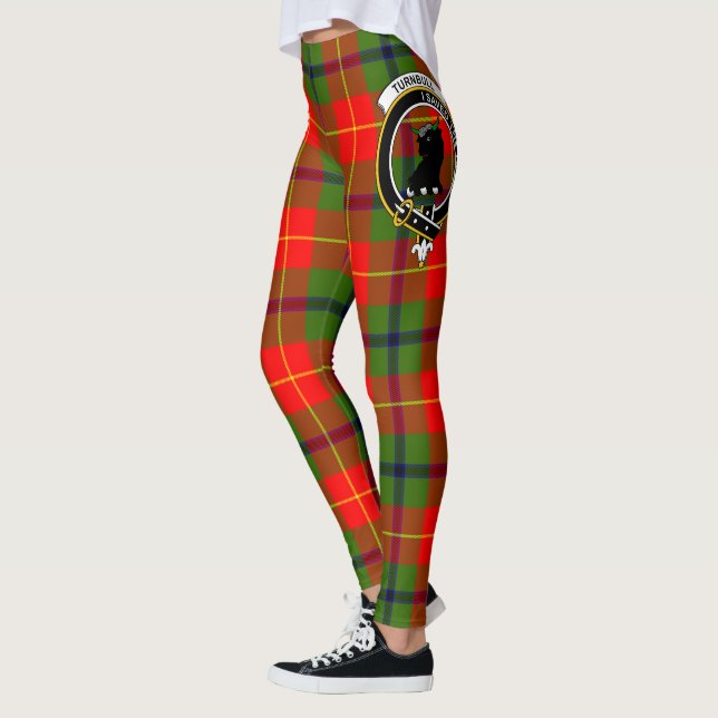 Scotstee Clan Turnbull Crest Tartan Women Leggings (Esquerda)