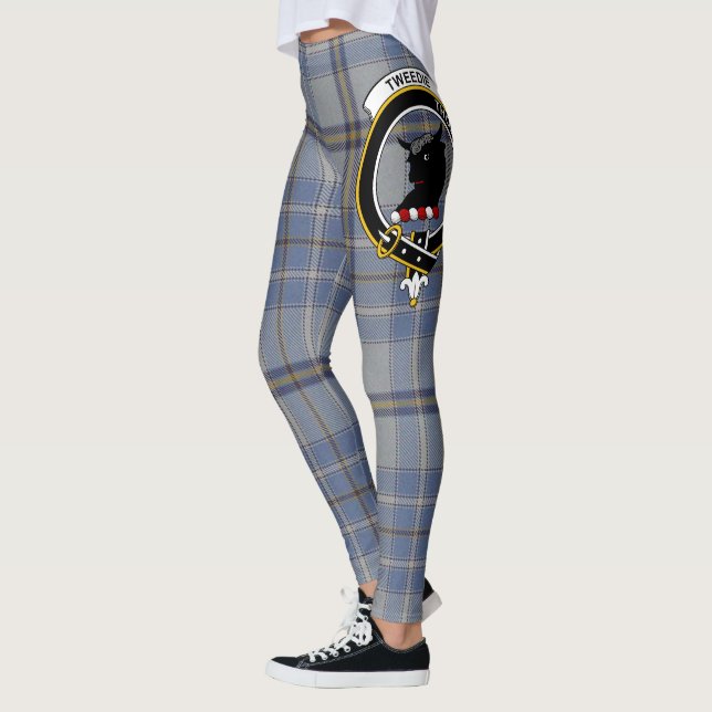Scotstee Clan Tweedie Crest Tartan Women Leggings (Esquerda)