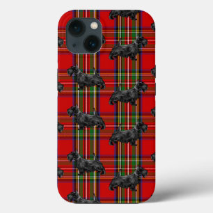 Scottie Dog em Red Scottish Tartan