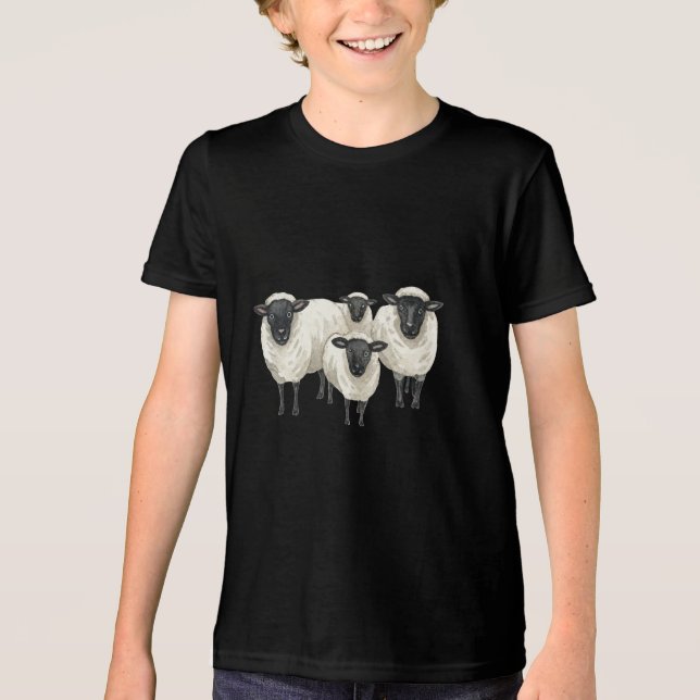 Scottish Black Faced Sheep Tshirt (Frente)