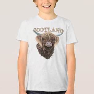 Scottish Highland Cow With Scotland Slogan